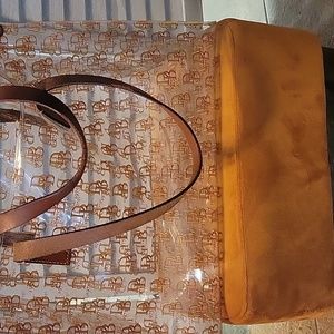 Dooney & Bourke clear tote bag,  size L- 16.5 inches,  H 11 ins and width- 7